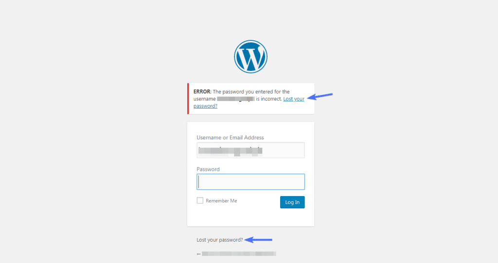Use password reset to change your WordPress password