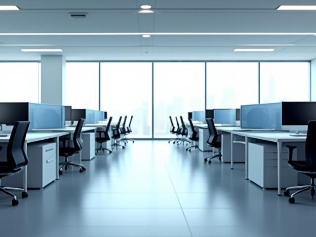 Neat and tidy modern office space