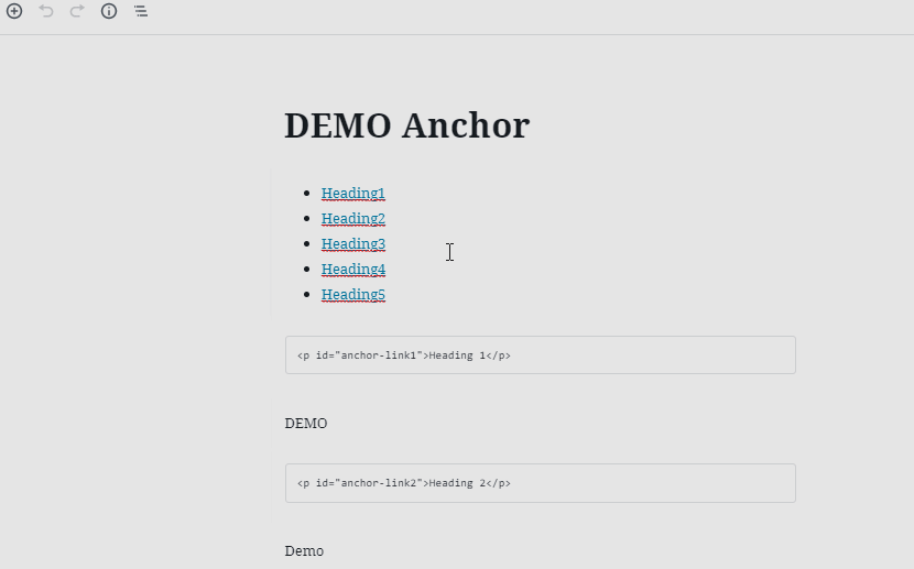 add anchor links in WordPress