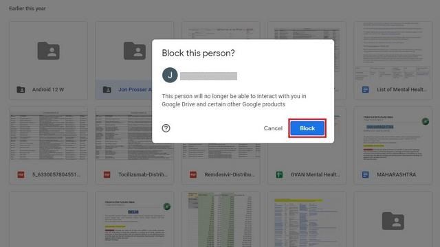Confirm block person.