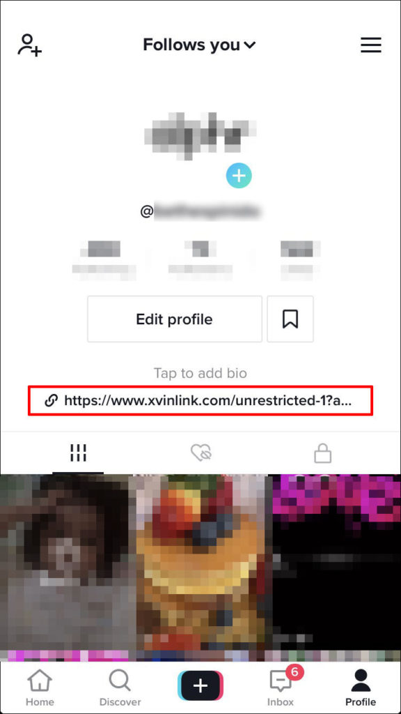 In this way we have been able to add a link in the TikTok biography.
