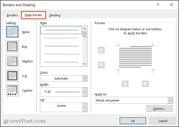 how to create custom page border in word 2007