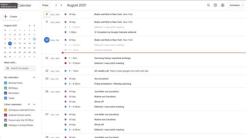 Daily agenda by email Gmail from Google Calendar.