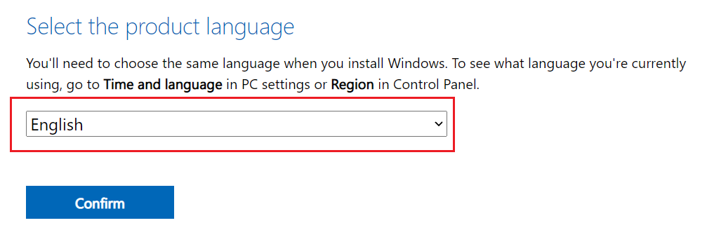 Windows 11 select product lanaguage
