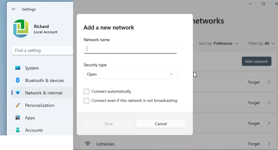 Windows 11 adds a hidden network popup