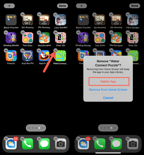 Remove iPhone app