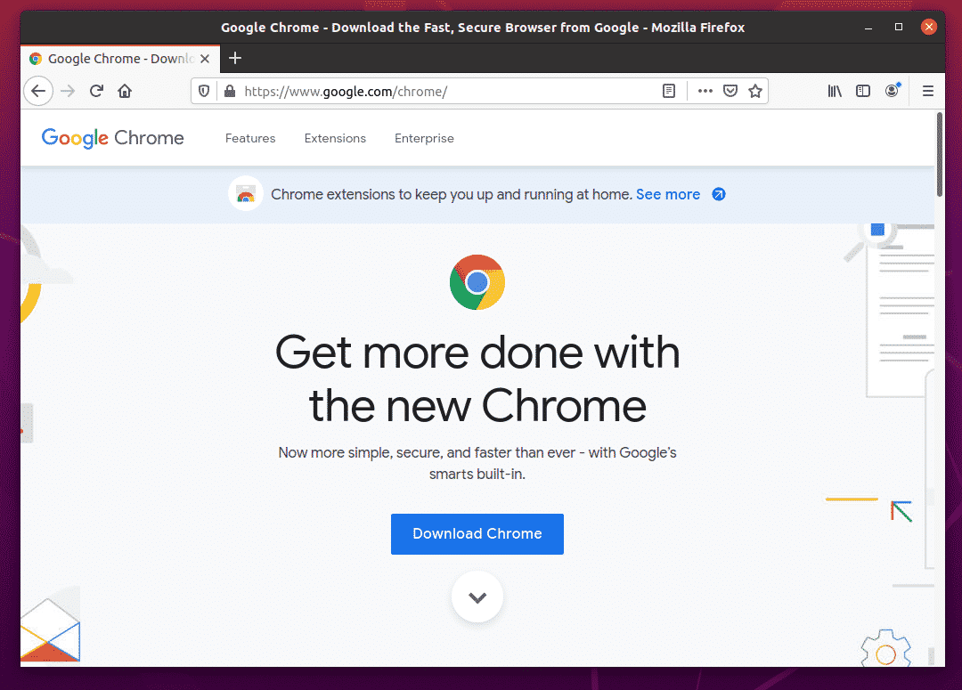 Ubuntu from Google Chrome