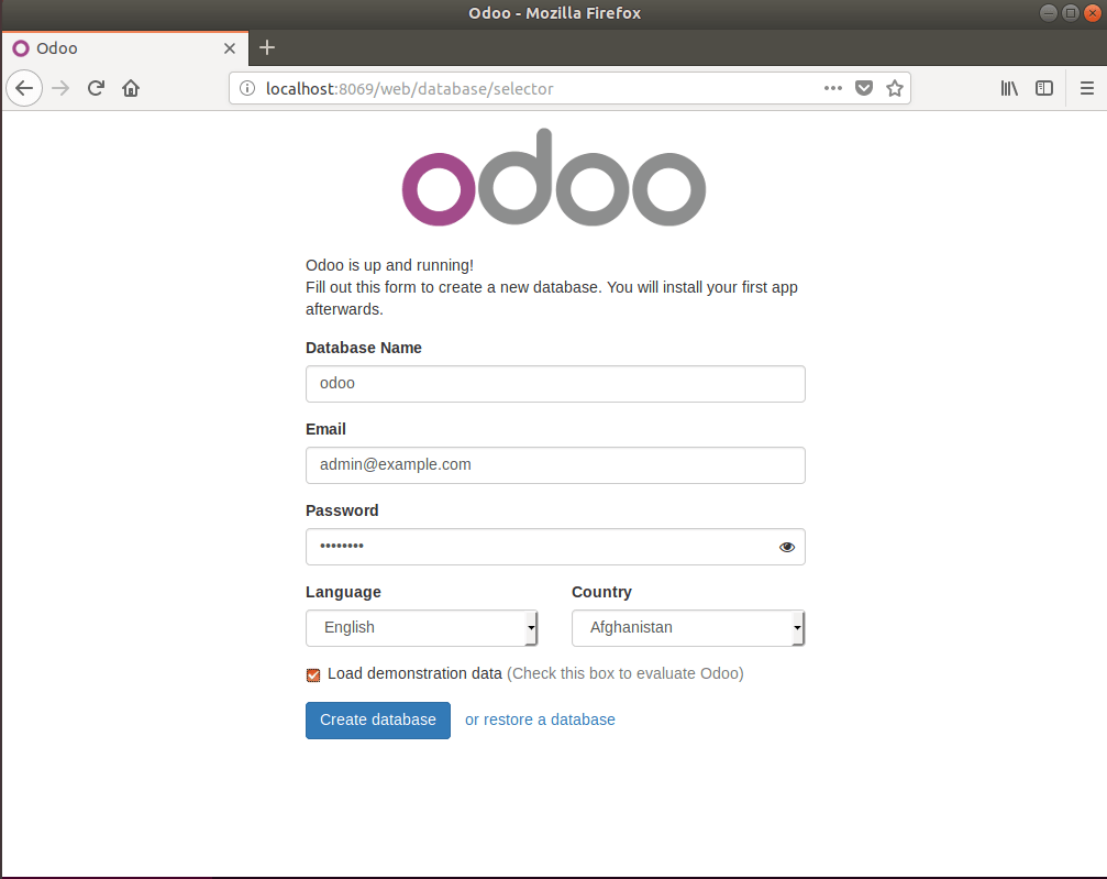 Odoo ubuntu installation