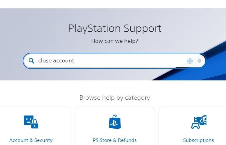 How to delete an account on PSN.