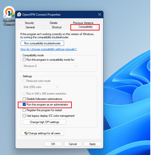 Windows 11 compatibility run as administrator