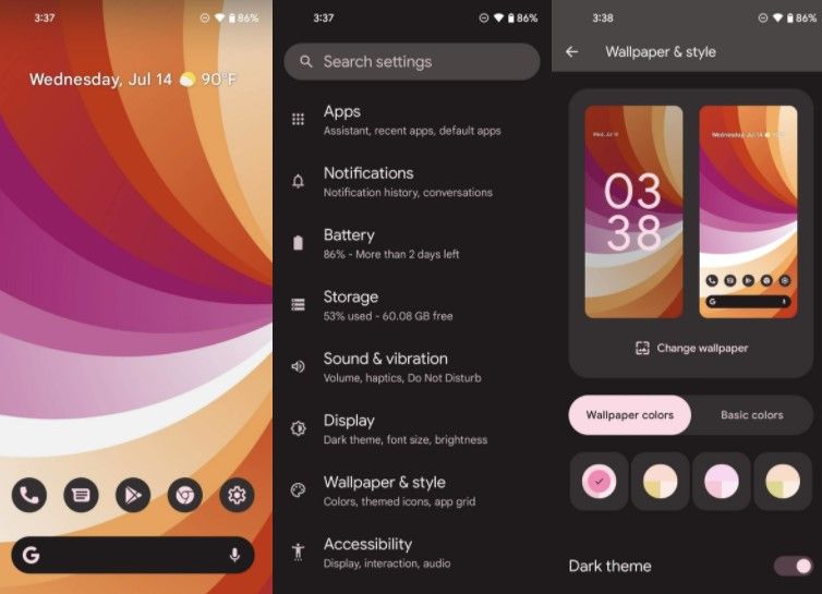 Customize Android 12 theme