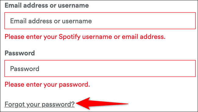 How to recover Spotify password