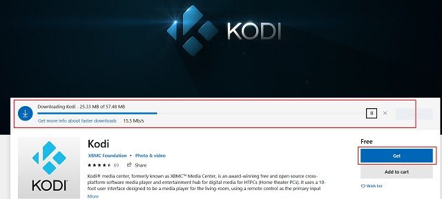 We install the Kodi update on Windows 10 or 11.