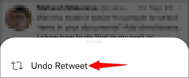 So we can delete Twitter retweet on a phone.