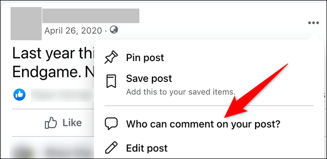 Disable Facebook post comments