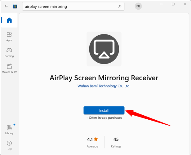Download AirPlay from the Microsoft Store.
