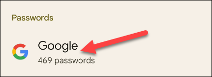 Set up Google password manager on Android
