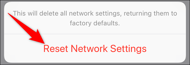 And so we can reset iPhone network settings