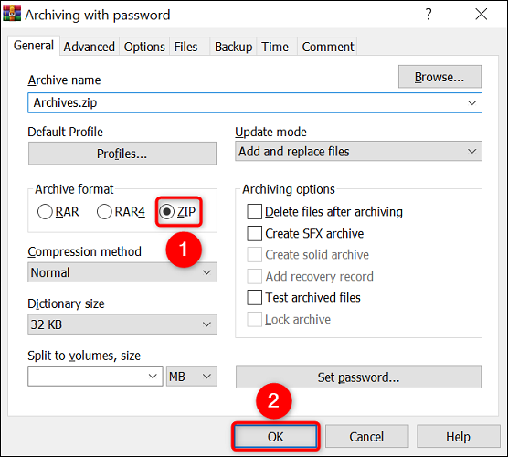 How to password protect a ZIP file in Windows