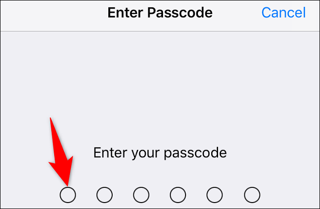 Enter current password.