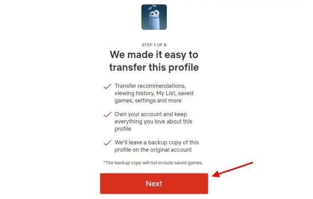 transfer profile Netflix 3
