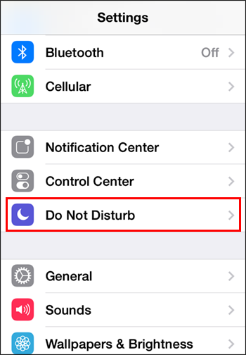 Do not disturb iOS.