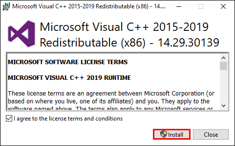 Install Microsoft C++