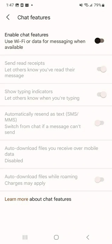 disable chat features android 3
