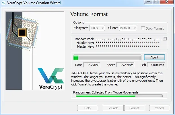 VeraCrypt: Encryption of personal data