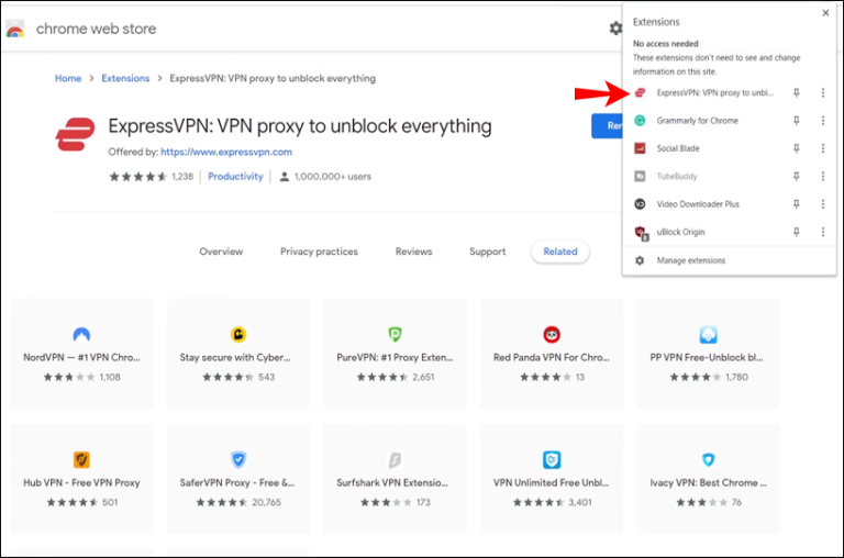 Open VPN in Chrome.