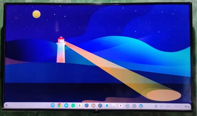 We have managed to connect Chromebook to a TV