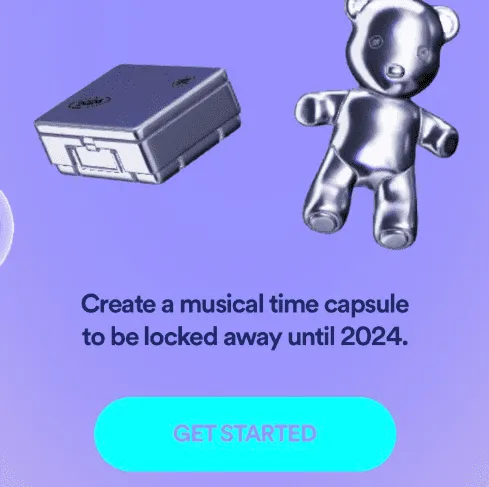 Create time capsule playlist on Spotify.
