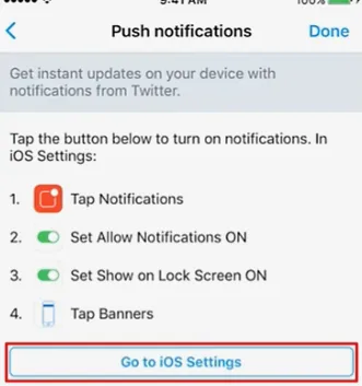 Go to notification settings.
