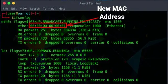 change mac address linux 4