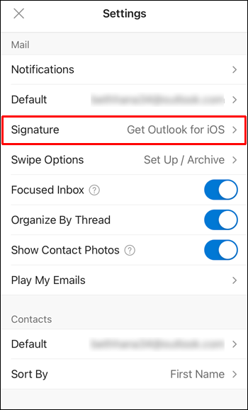 Outlook signature.