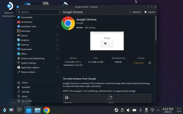 Install Chrome Steam Deck 4