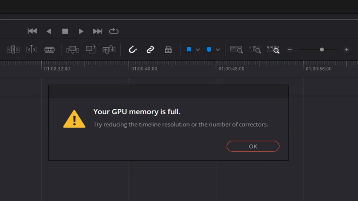 DaVinci 2 full GPU memory