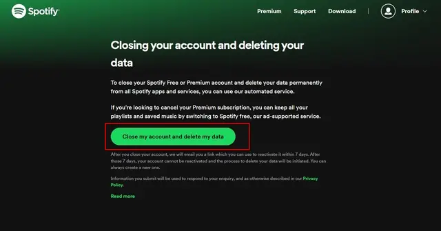 delete spotify account 3